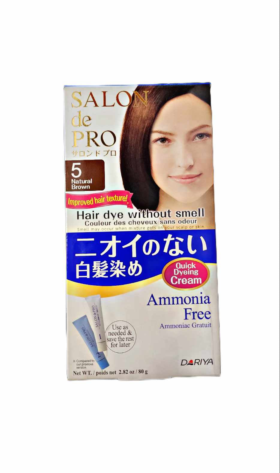 DARIYA SALON DE PRO HAIR COLOR NON SMELL #5 NATURAL BROWN