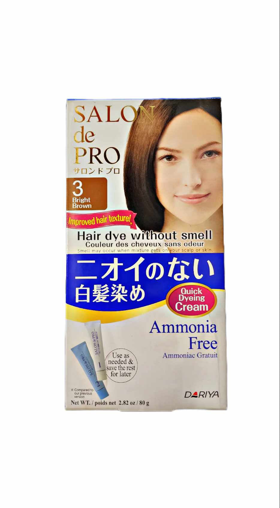 DARIYA SALON DE PRO HAIR COLOR NON SMELL#3 BRIGHT BROWN