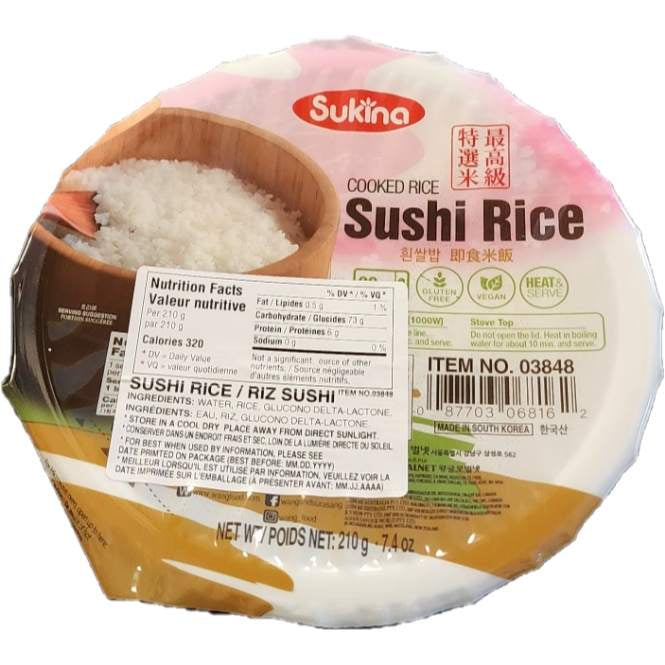 COOKED SUSHI RICE IN BOWL 201G