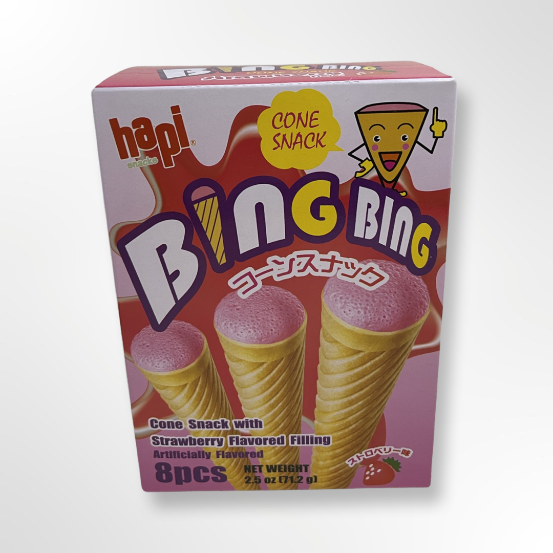 HAPI BING BING CONE SNACK STRWBRY