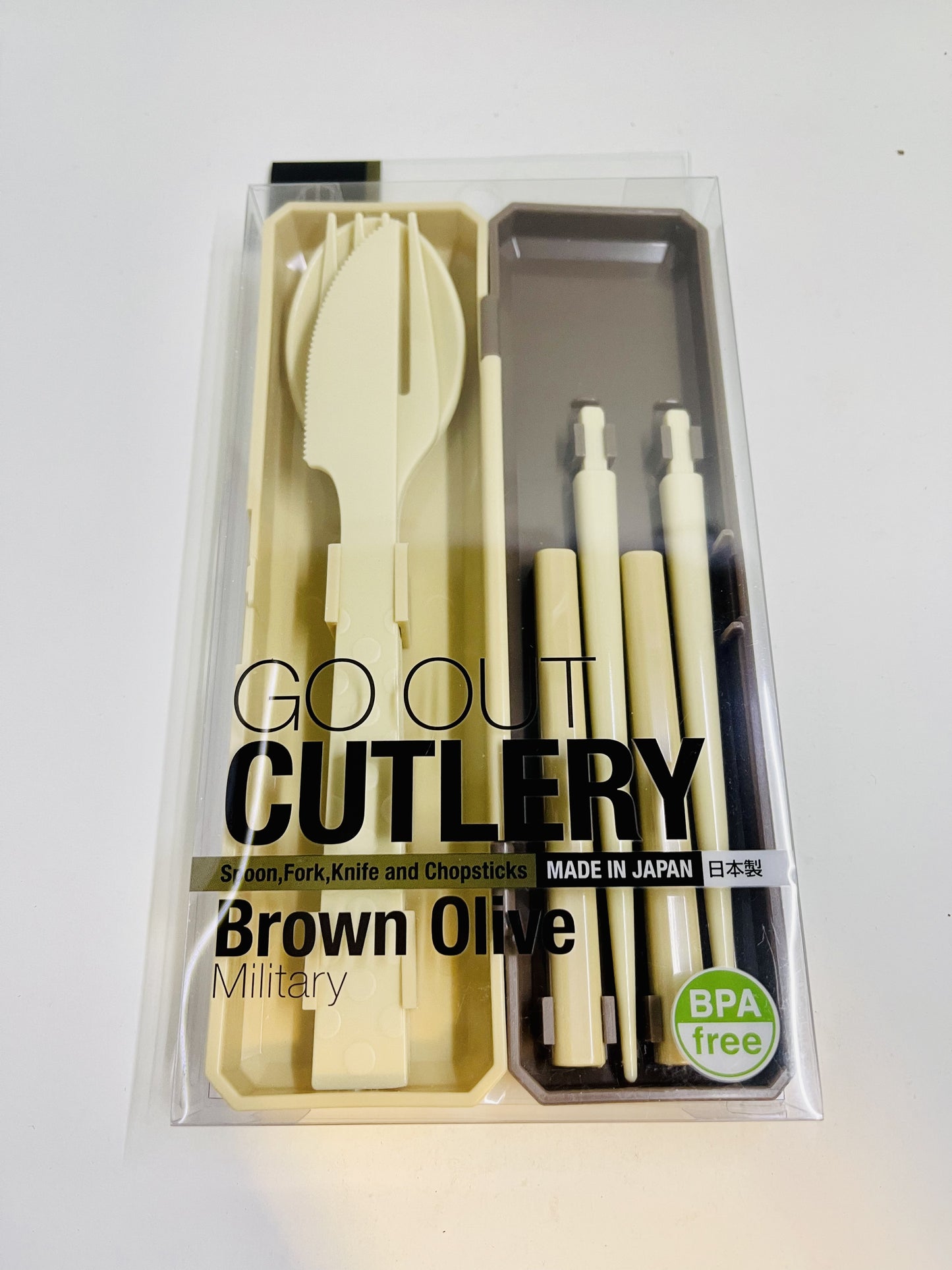 KOBUBO GO OUT CUTLERY MILLITARY BROWN