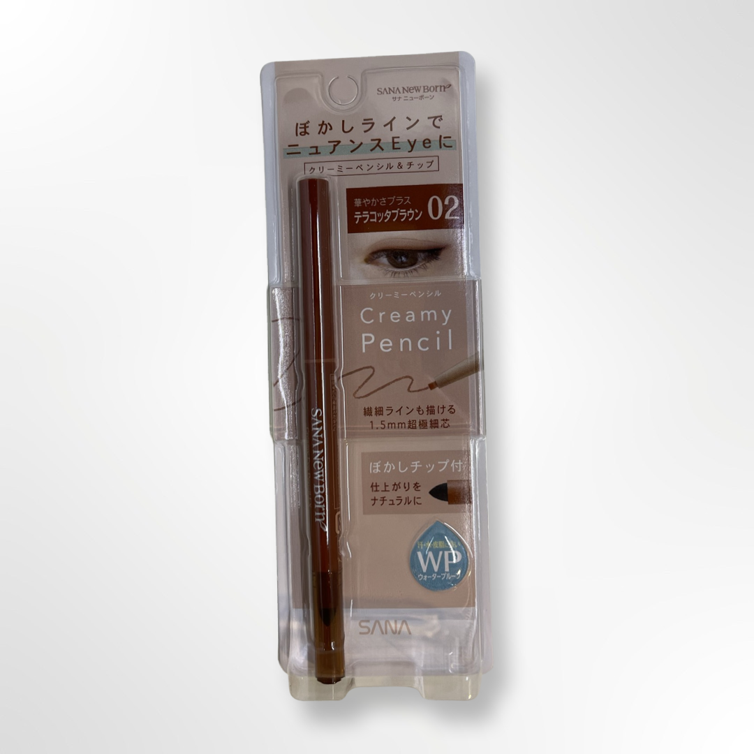 SANA NEW BORN CREAMY EYEPENCIL EX 02 TERRACOTTA BROWN