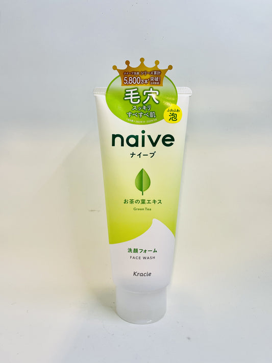 KRACIE NAIVE FACIAL CLEANSING FOAM GREEN TEA