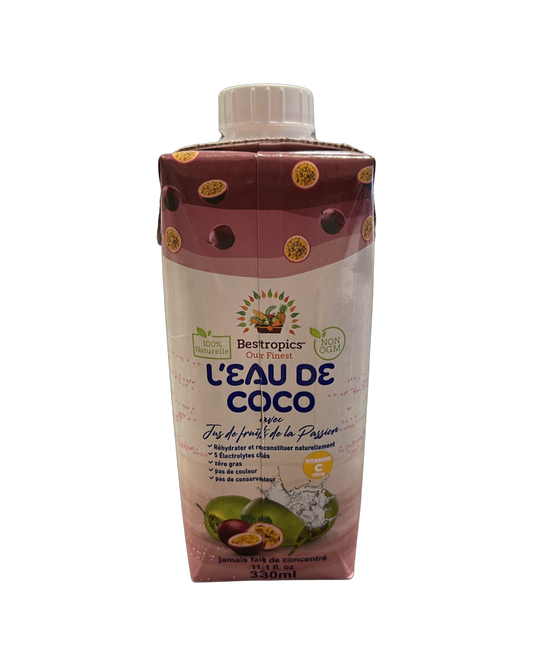 PURE COCONUT WATER WITH PASSION FRUIT JUICE 330ml