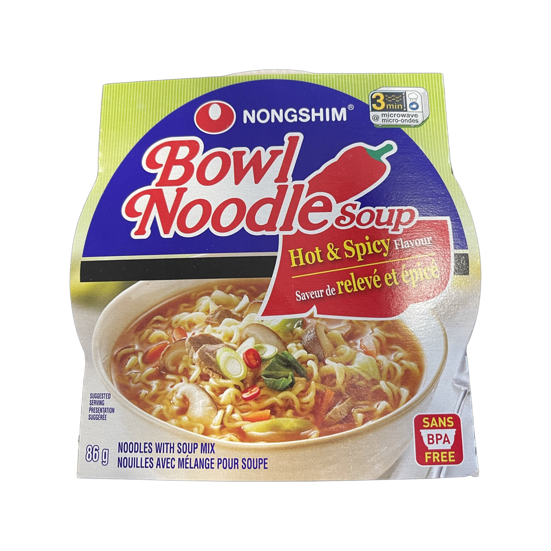 NONGSHIM HOT AND SPICY BOWL NOODLE 86g