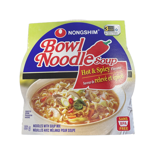 NONGSHIM HOT AND SPICY BOWL NOODLE 86g