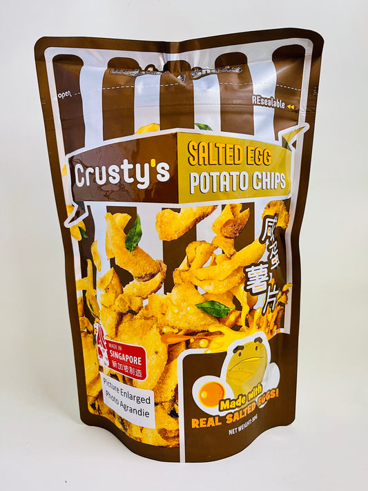 CRUSTYS SALTED EGG POTATO CHIPS 80G