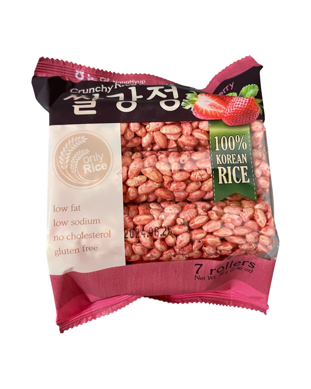 CRUNCHY RICE ROLLERS - STRAWBERRY 70g
