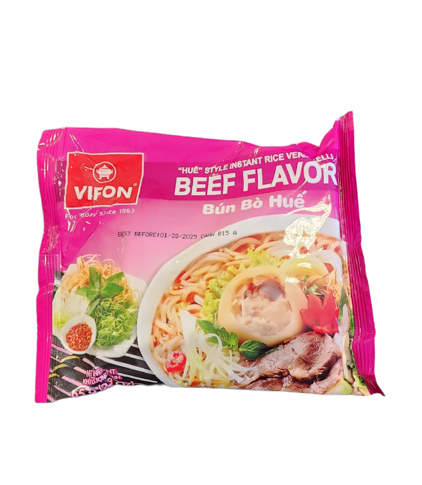 VIFON BUN BO HUE/INSTANT RICE VERMICELLI BEEF FLAVOUR